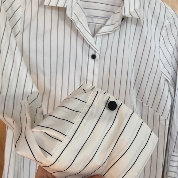 Caractère button down shirt white striped Size M - Picture 4 of 4